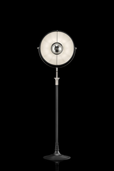 Lampadaire Fortuny Atelier 41 noir et blanc