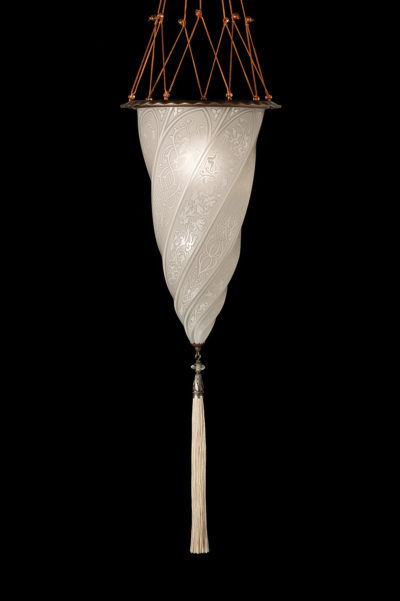 Cesendello Fortuny en verre blanc