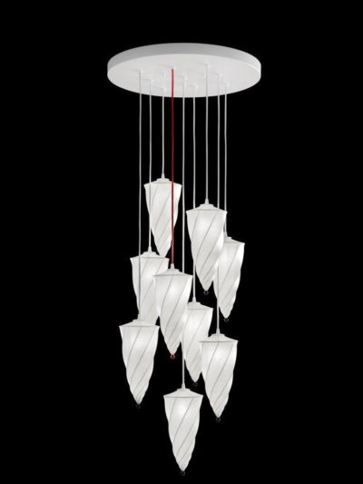 Lustre Cesendello Fortuny Cocoon blanc