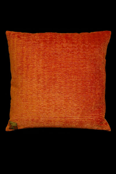 Coussin carré en velours orange imprimé Mosaico Venetia Studium, dos