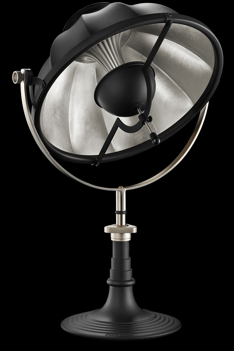 Lampe de table Fortuny Armilla 41 Noire et Feuille d'Argent