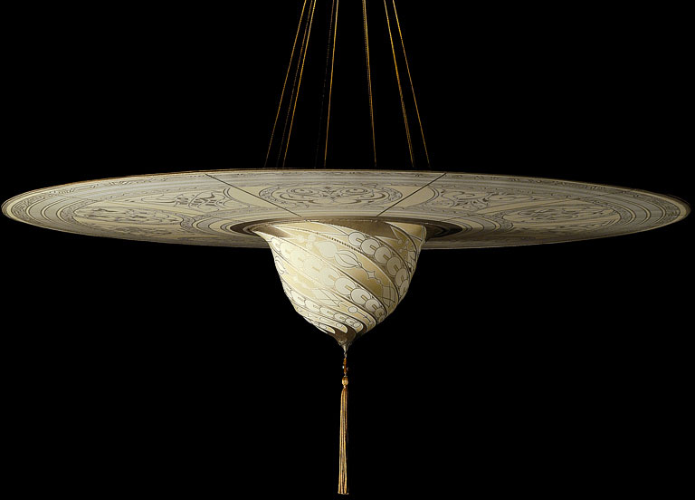 Lampe en soie Samarkanda avec disque