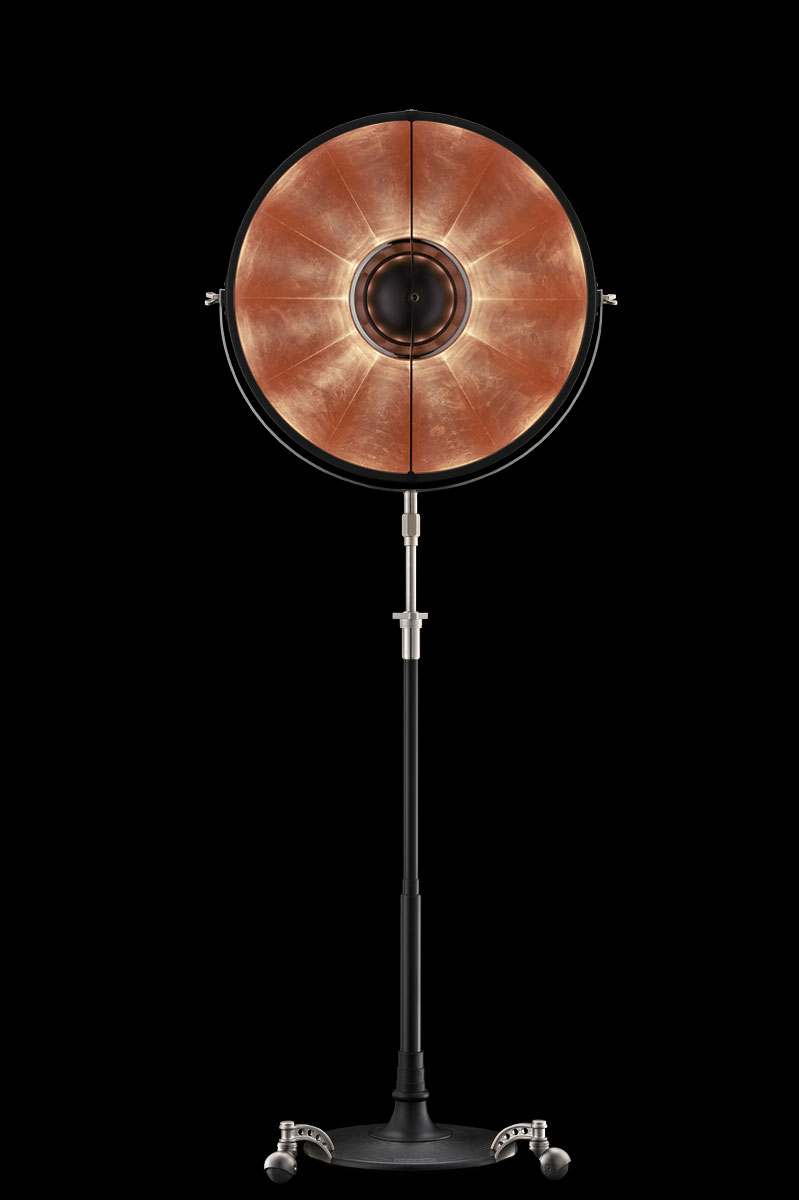 Lampadaire Fortuny Atelier 63 noir feuille de cuivre