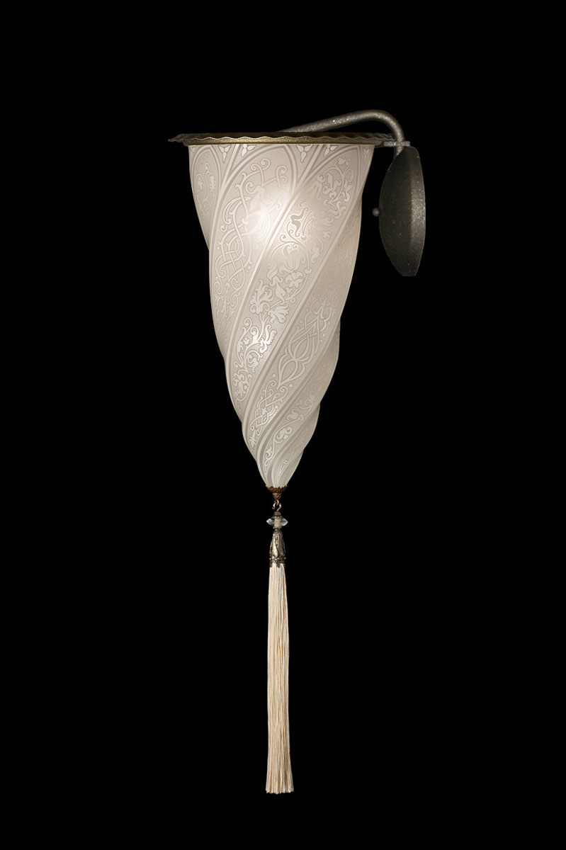 Applique Fortuny Cesendello blanc en verre