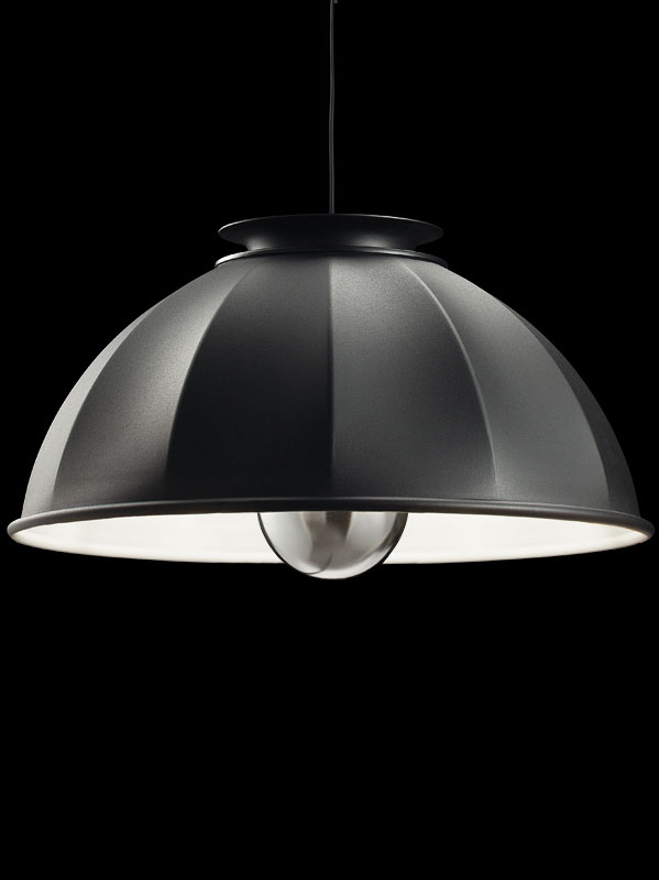 Suspension Fortuny Cupola 76 noire et blanc