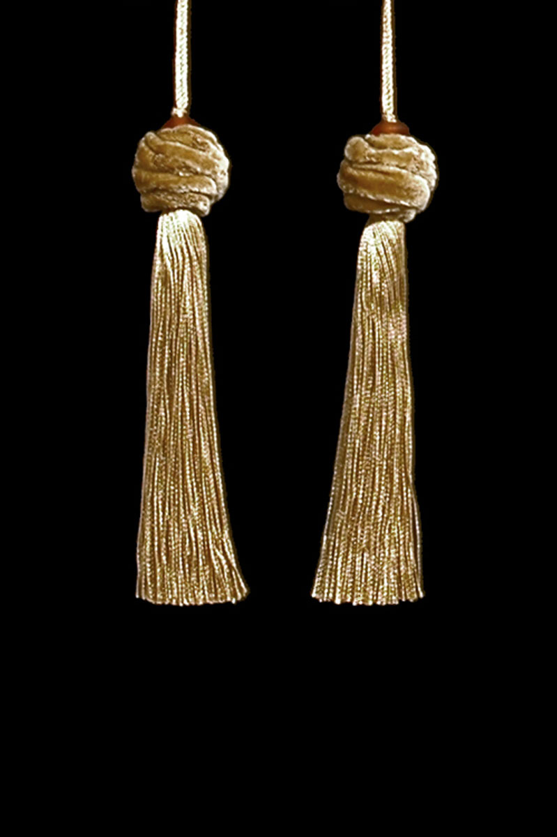 Pair of tassels | Turbante | Golden yellow