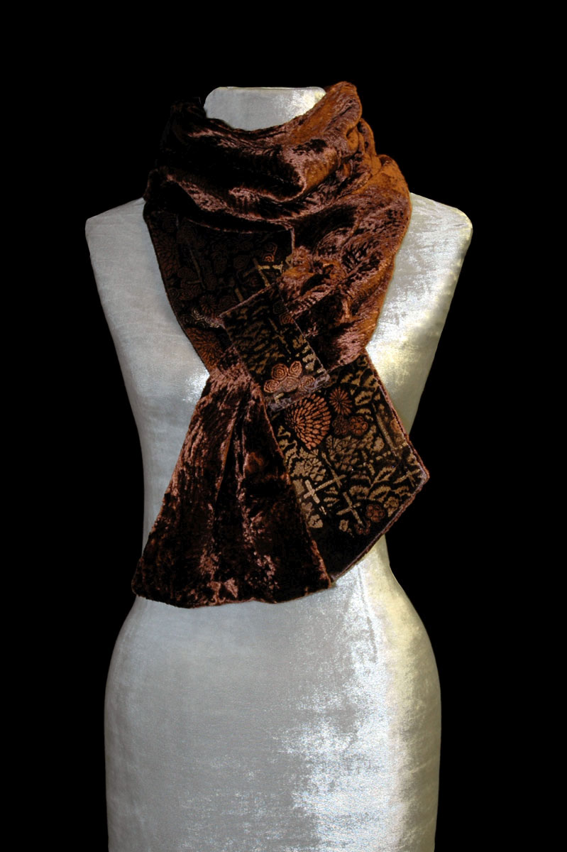 Fortuny printed velvet scarf