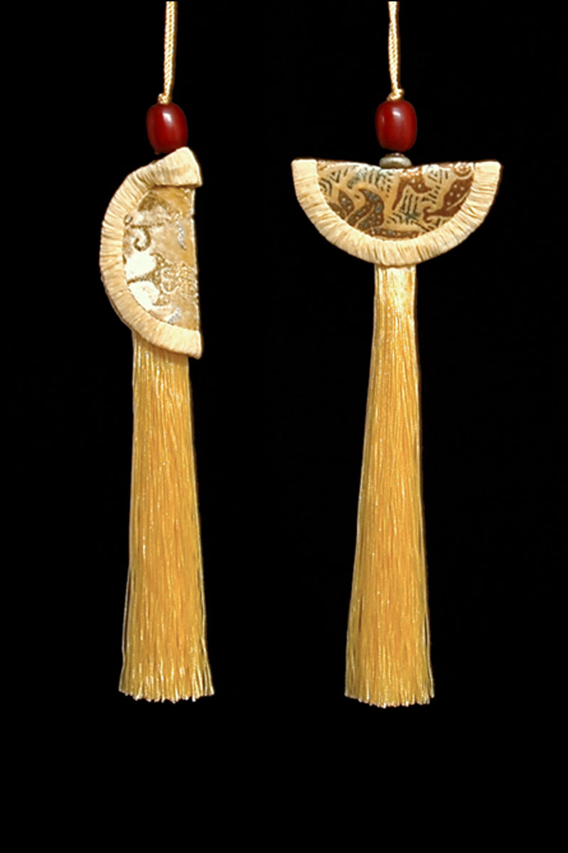 Venetia Studium couple of cream  Geisha & Samurai key tassels