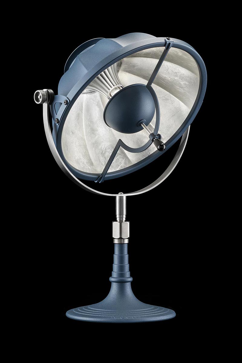 Fortuny Armilla 32 pastel blue & silver leaf table lamp