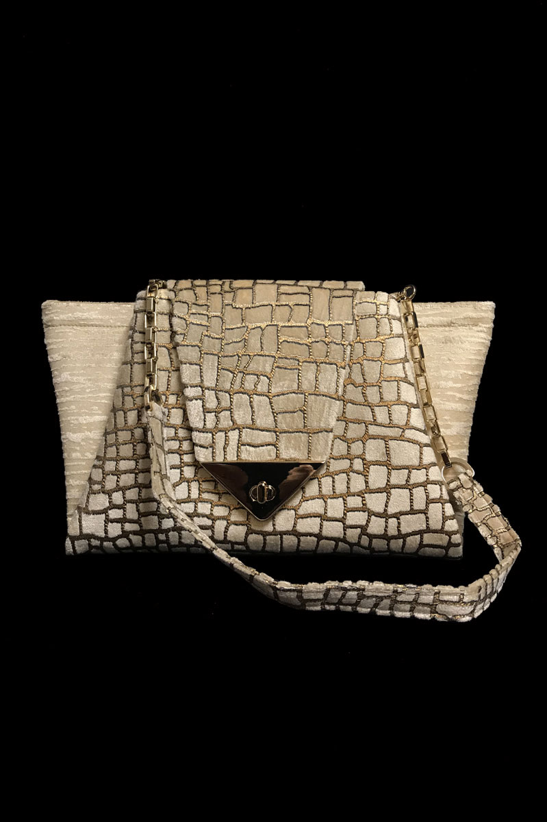 Sac Fortuny Alexandra en velours imprimé