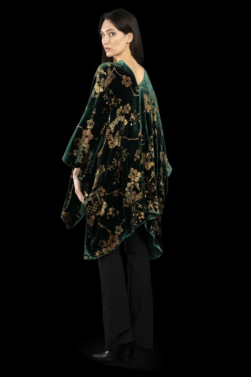 Fortuny printed velvet short evening coat