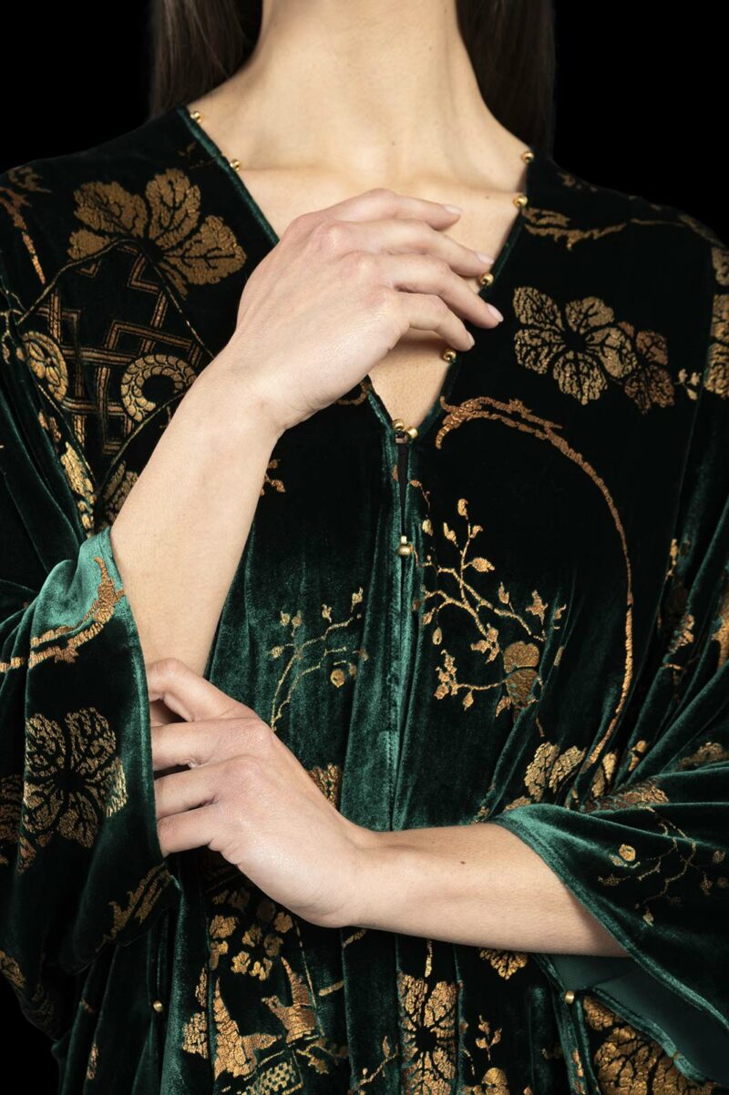 Fortuny printed velvet short evening coat
