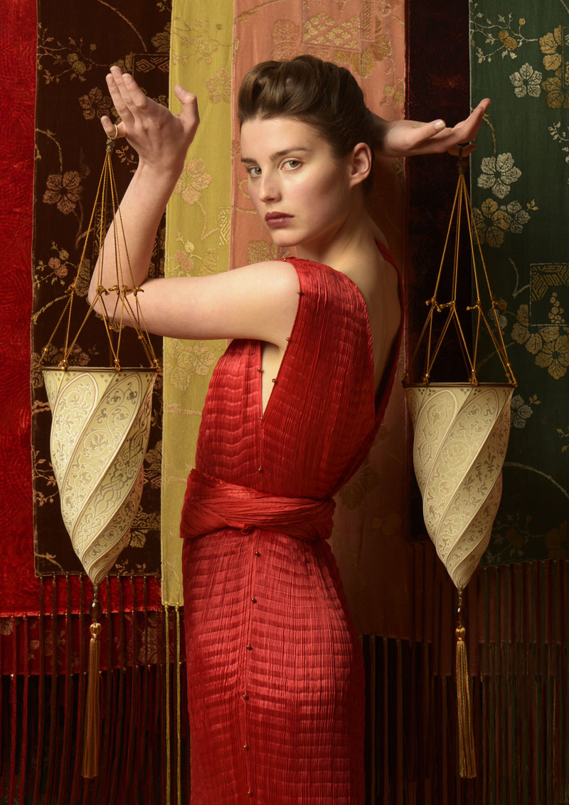Robe Fortuny Delphos et Cesendello lampe