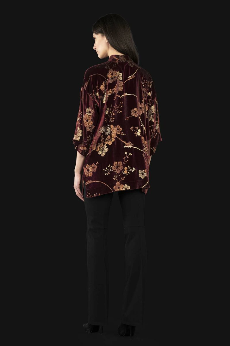 Fortuny printed velvet kimono
