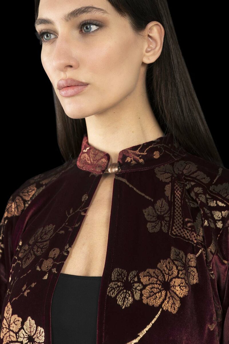 Fortuny printed velvet kimono