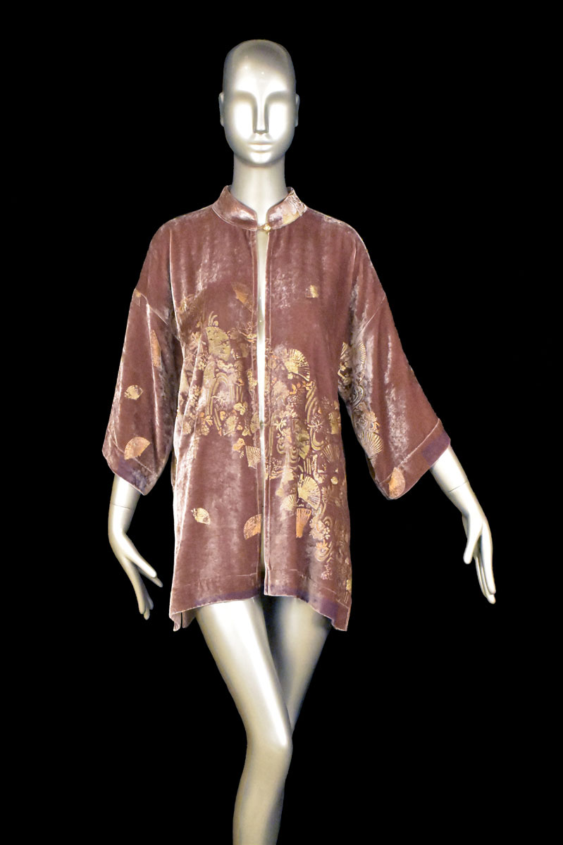 Kimono en velours imprimé