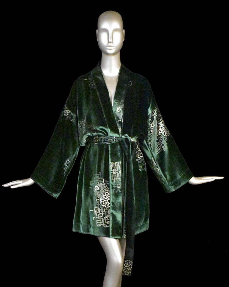 Kimono Fortuny Isabel en velours imprimé