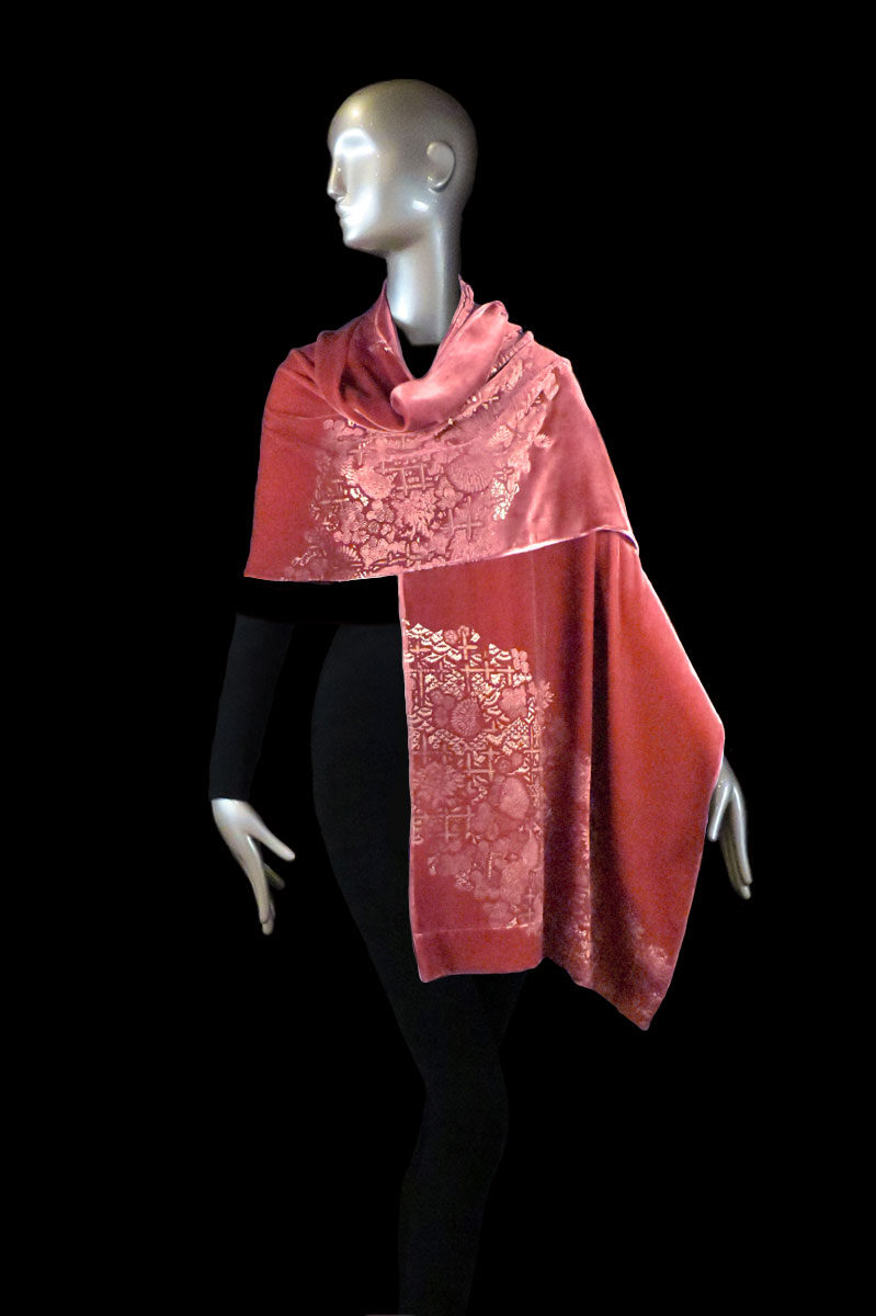 Châle Fortuny en velours imprimé