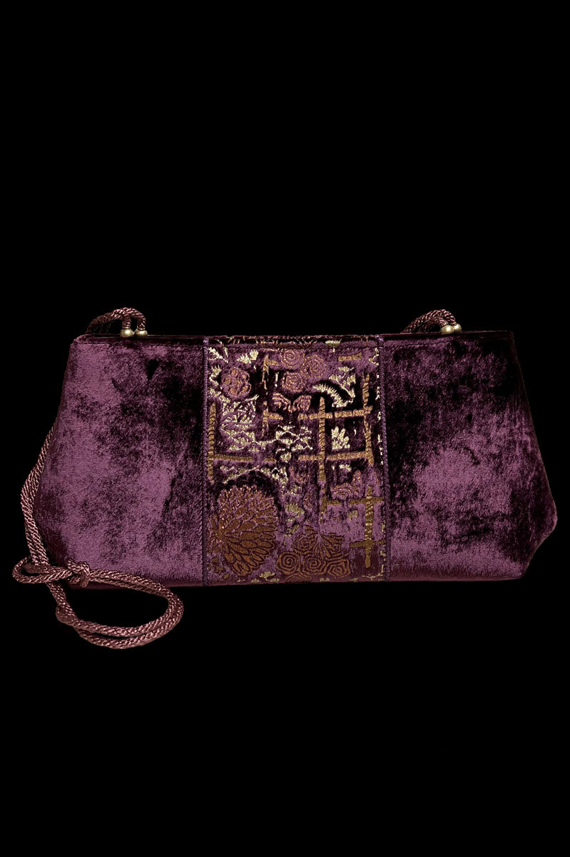 Fortuny Baguette velvet pochette bag