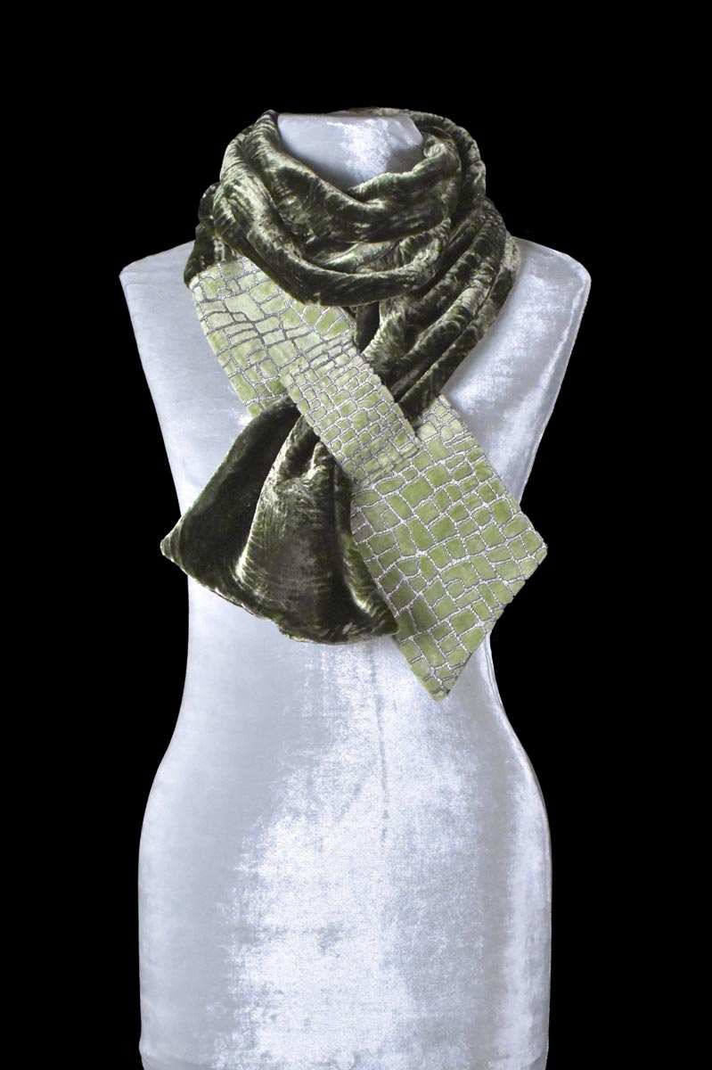 Fortuny printed velvet scarf