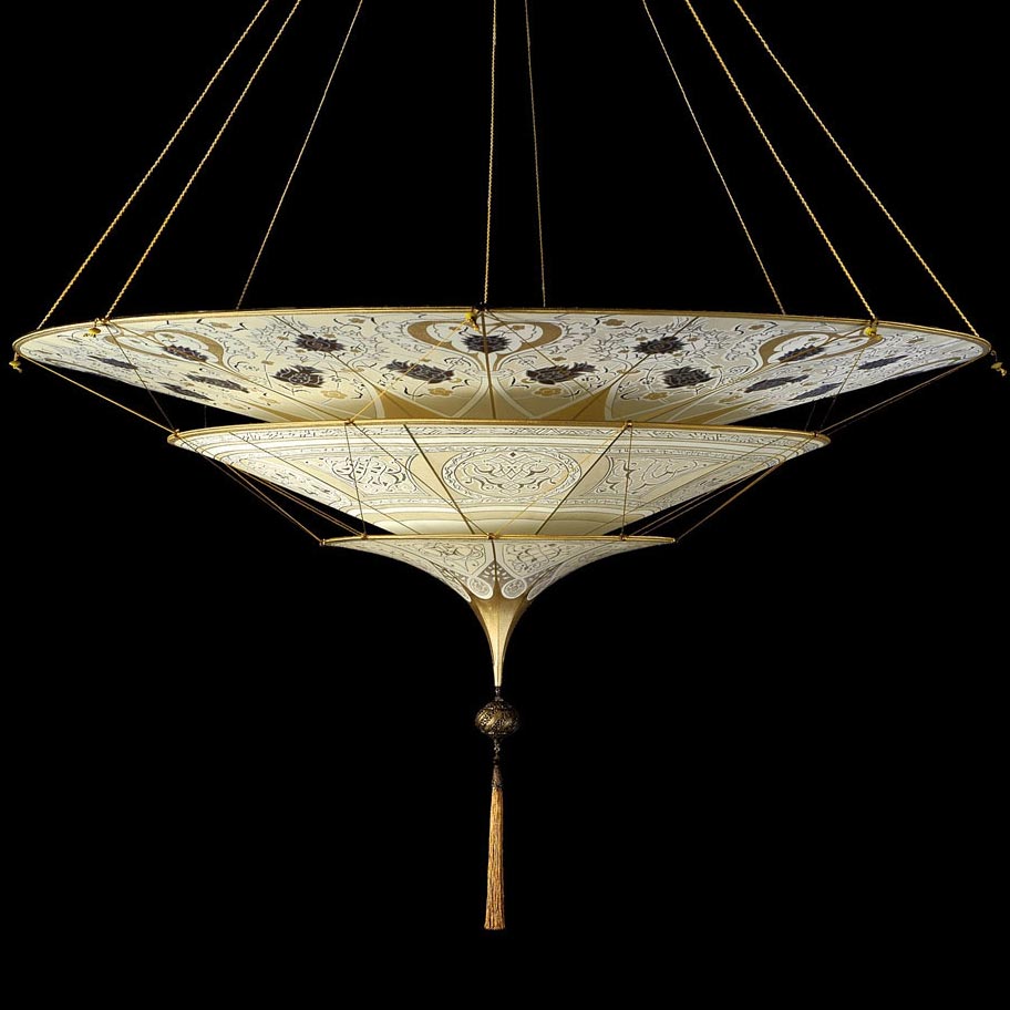 Luminaire en soie
