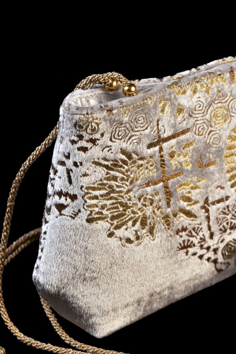 Fortuny Baguette velvet pochette bag