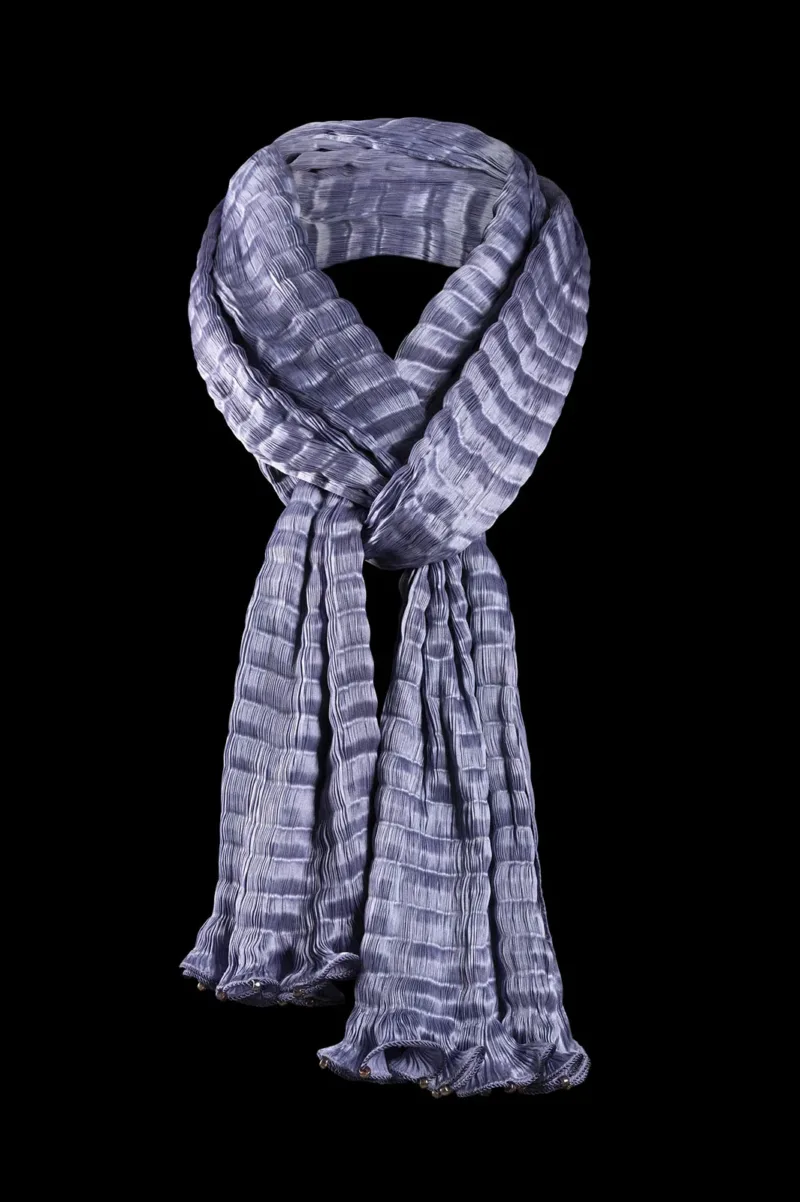Fortuny pleated silk scarf