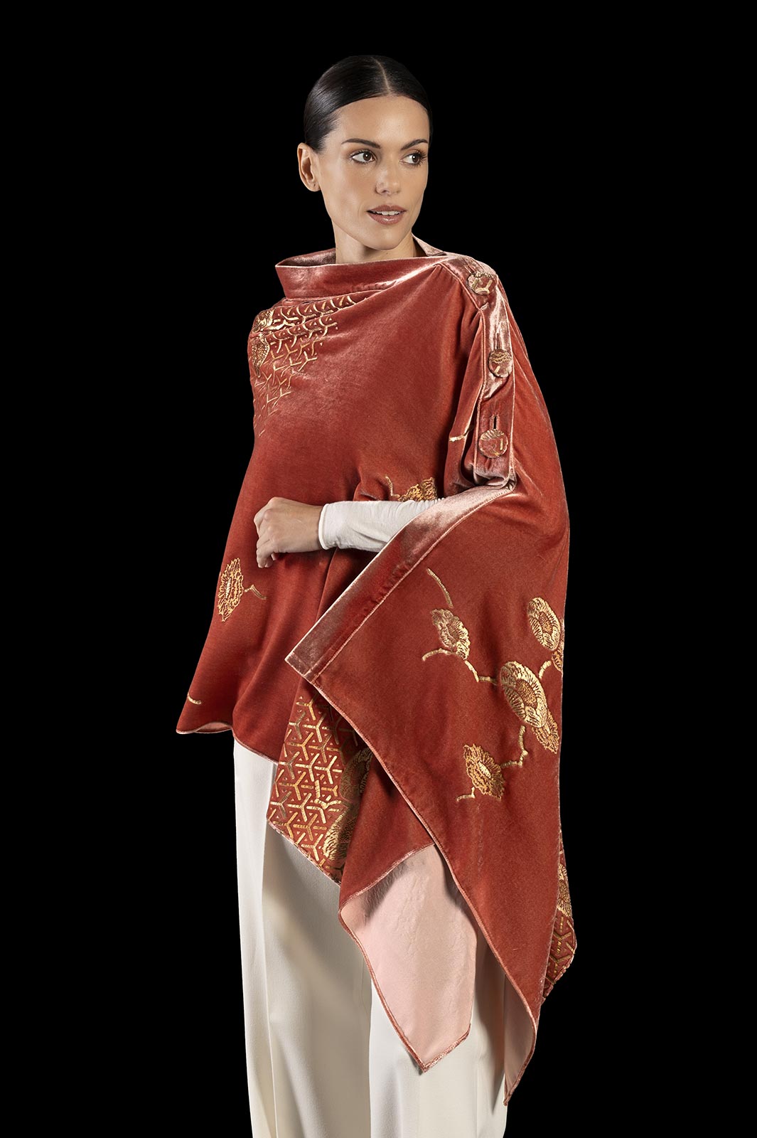 Fortuny printed velvet shawl