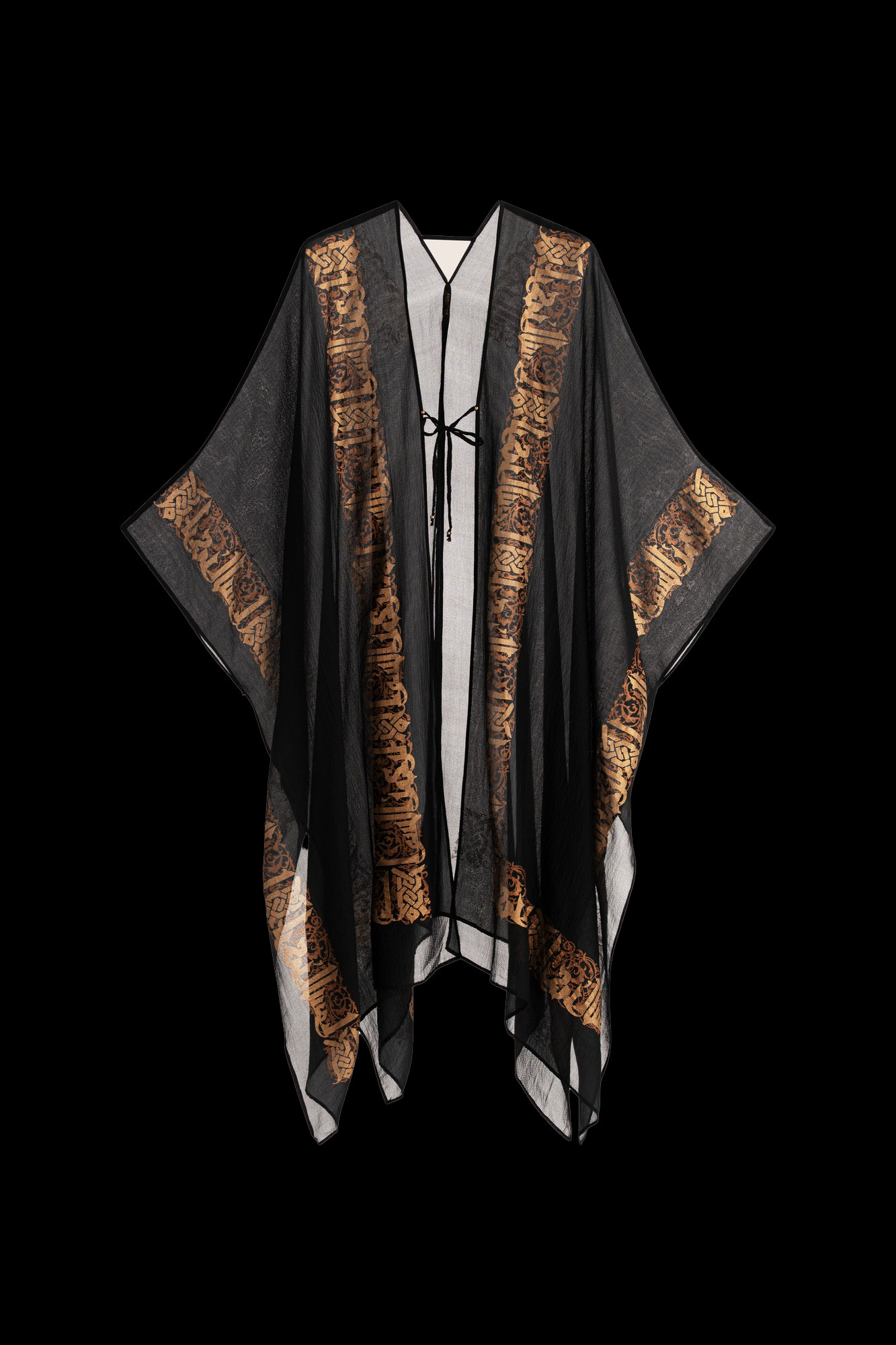 Esther Manteau du Soir en Crêpe Georgette | Arabo Noir