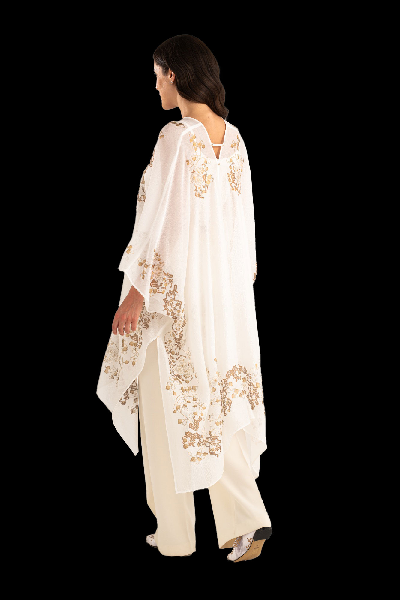 Esther Manteau du Soir en Crêpe Georgette | Ramage White