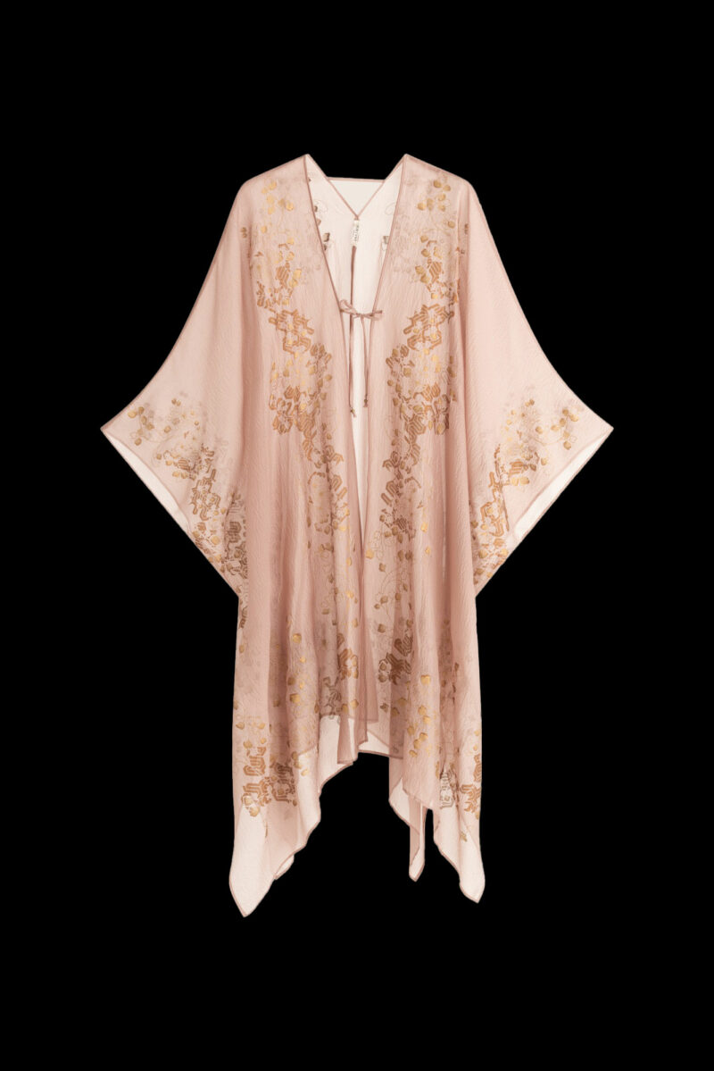 Esther Manteau du Soir en Crêpe Georgette | Ramage Mauve