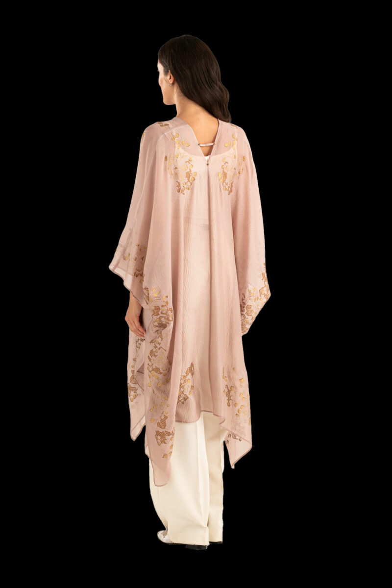 Esther Manteau du Soir en Crêpe Georgette | Ramage Mauve