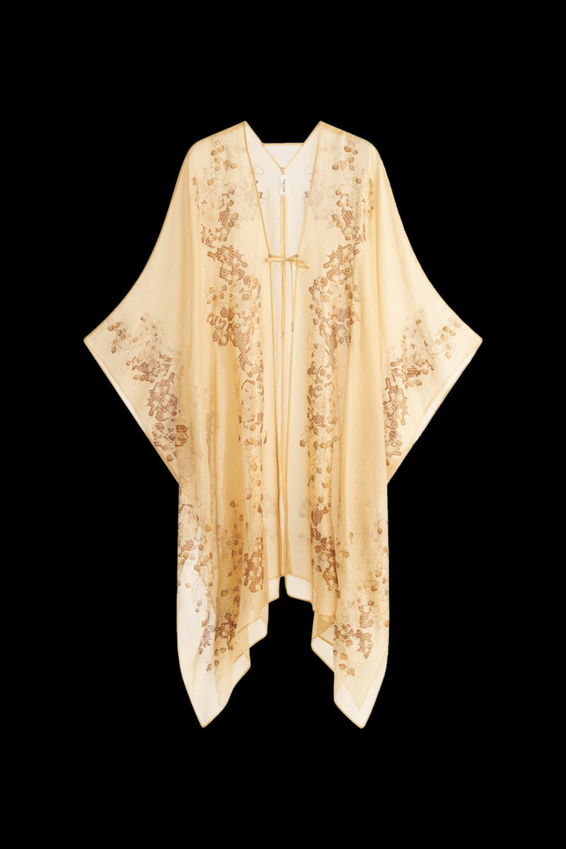 Esther Manteau du Soir en Crêpe Georgette | Ramage Beige