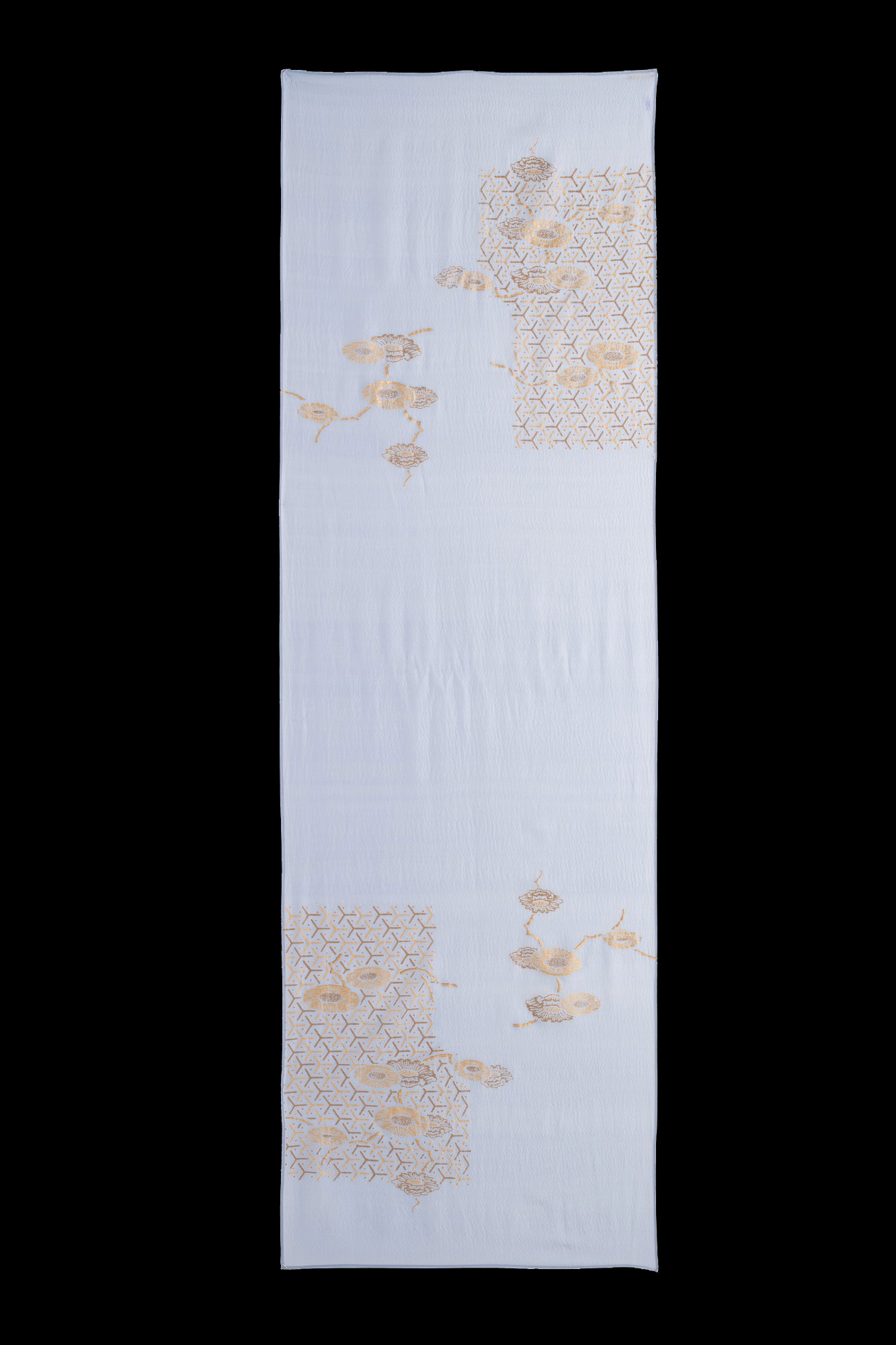 Écharpe en Crêpe Georgette | Japan Pervenche